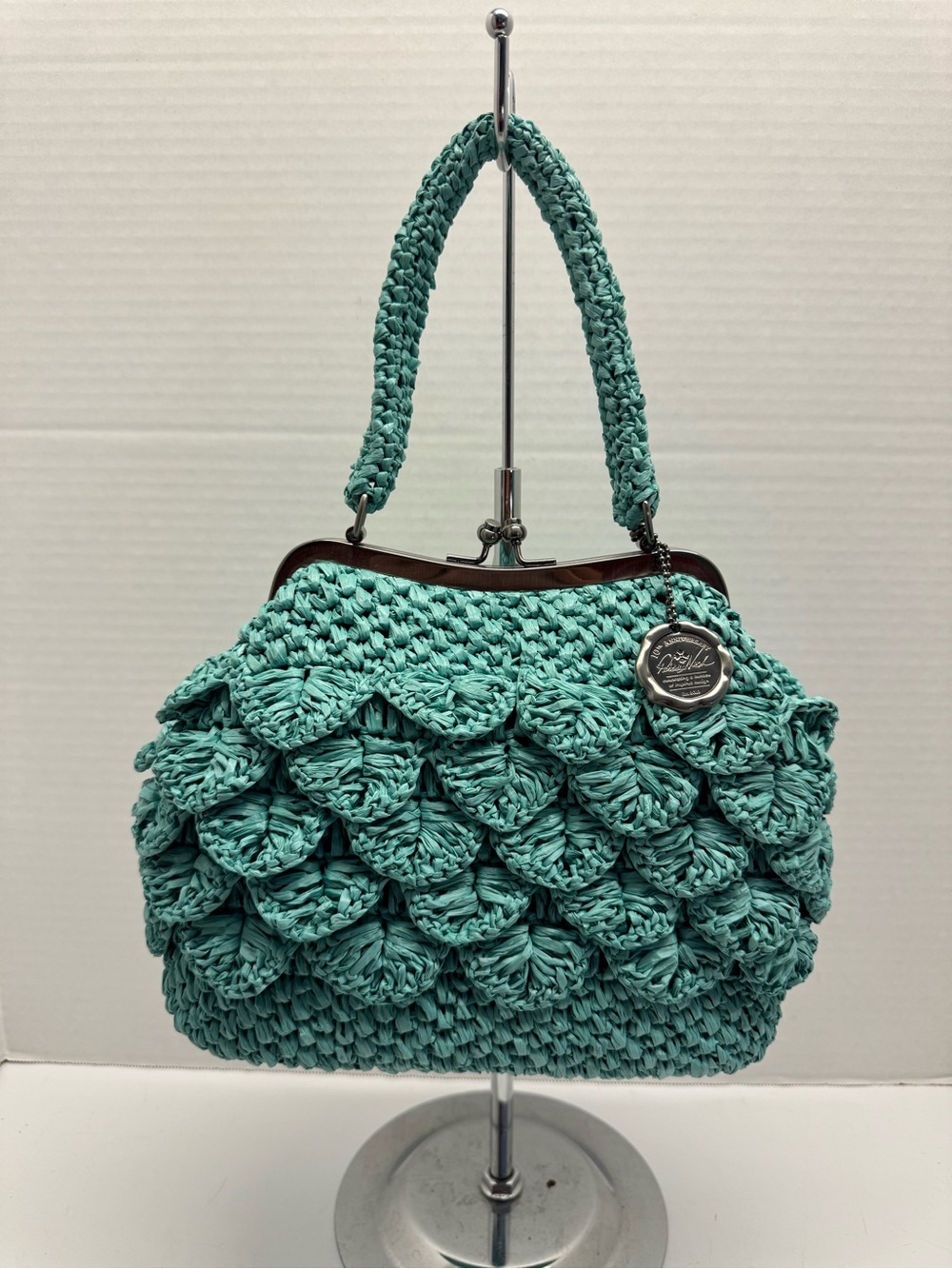 Patricia Nash Laureana Scalloped Raffia Frame Bag